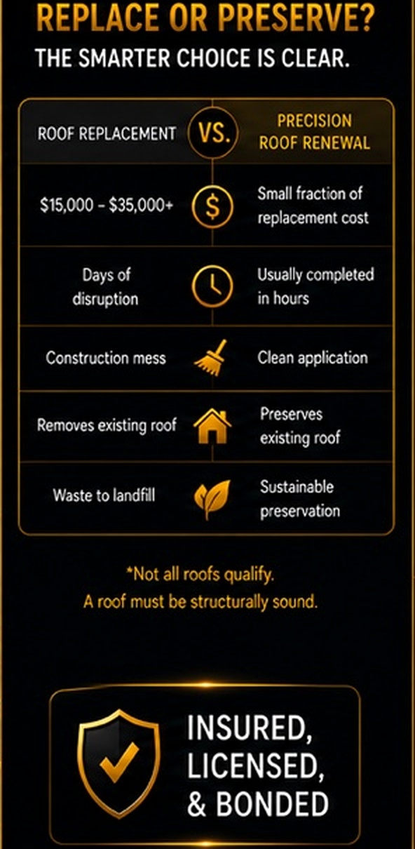 Roof renewal versus roof replacement comparison