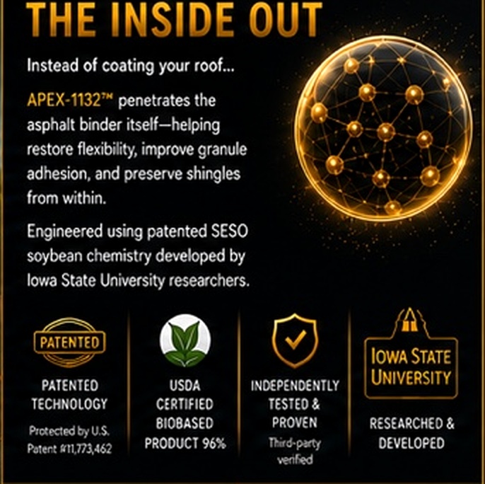 Precision Roof Renewal technology and APEX-1132 treatment information